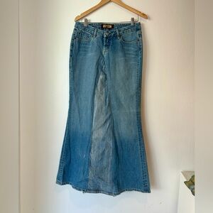 Bebe Blue Denim Maxi Skirt Y2K